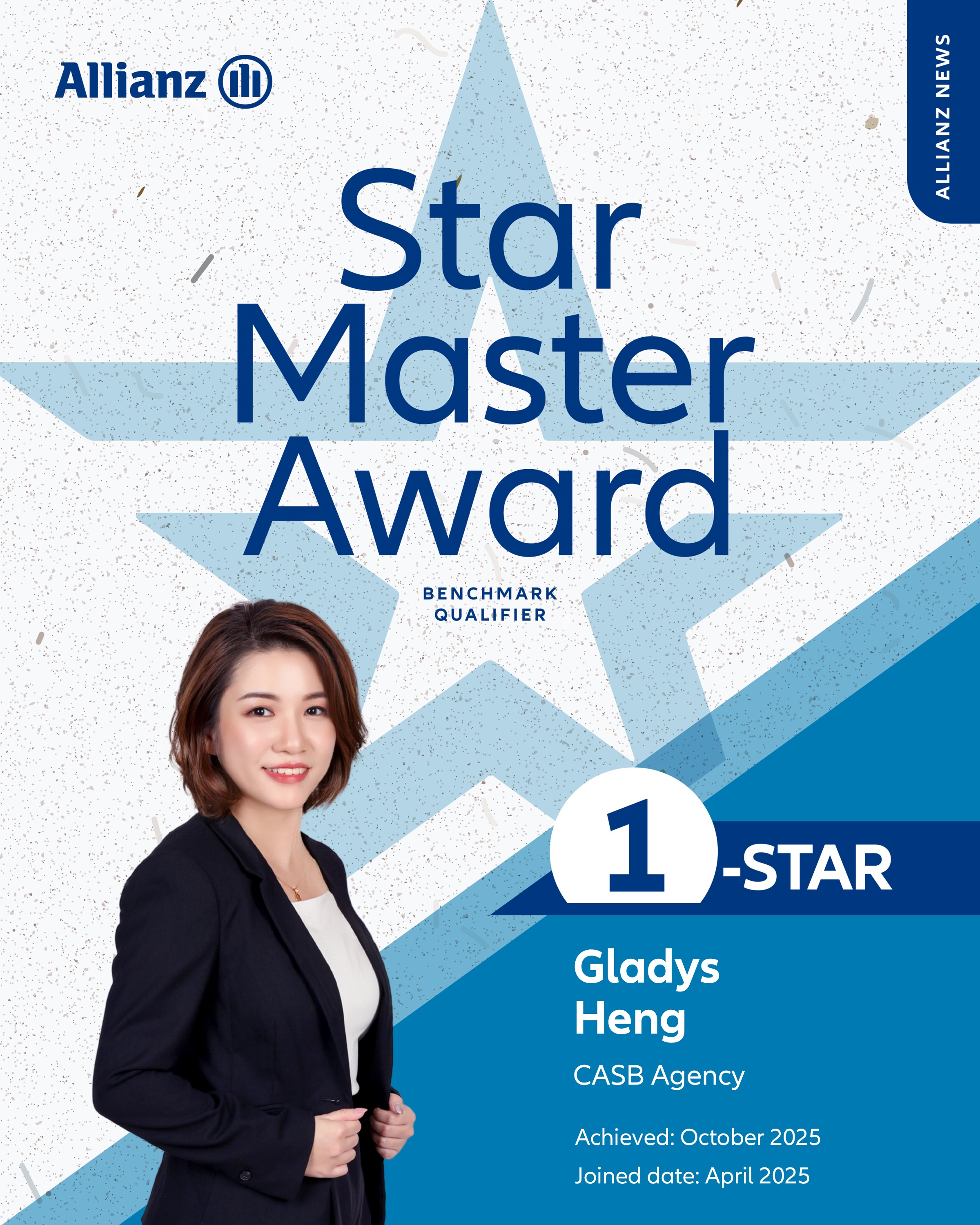Gladys Heng (1 Star Master Award Benchmark Qualifier 2025)